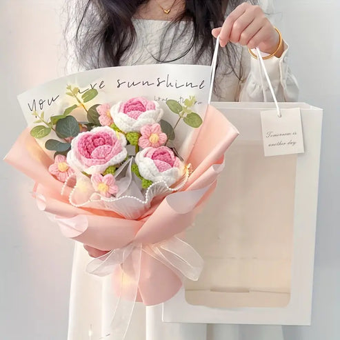 Sweet Blossom Crochet Bouquet - Pink image
