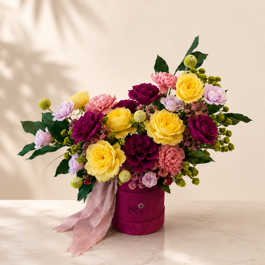 Velvet Preserved Romance Flower Box